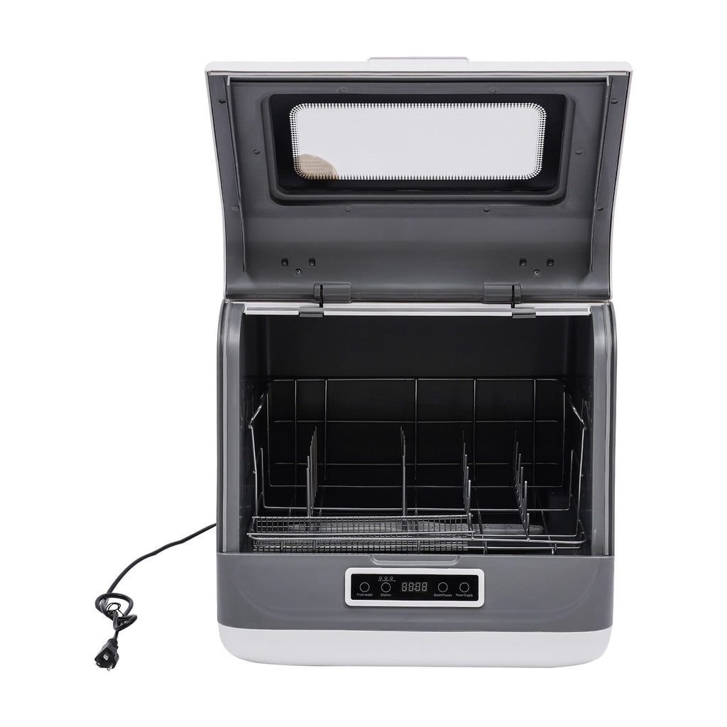 1 PCS Stainless Steel Countertop Dishwasher, Portable Countertop Dishwasher, Mini Dishwasher, Voltage: 110V, Rated Power: 800W, Frequency: 60Hz, Maximum Water Consumption: 8L/2.11Gal