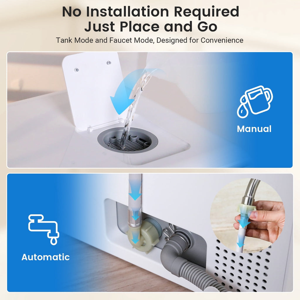 Portable Countertop Dishwashers, Compact Smart Dishwashers with 5 L Built-in Water Tank,5 Modes and Baby Care for Apartments& RVs, No Installation Needed