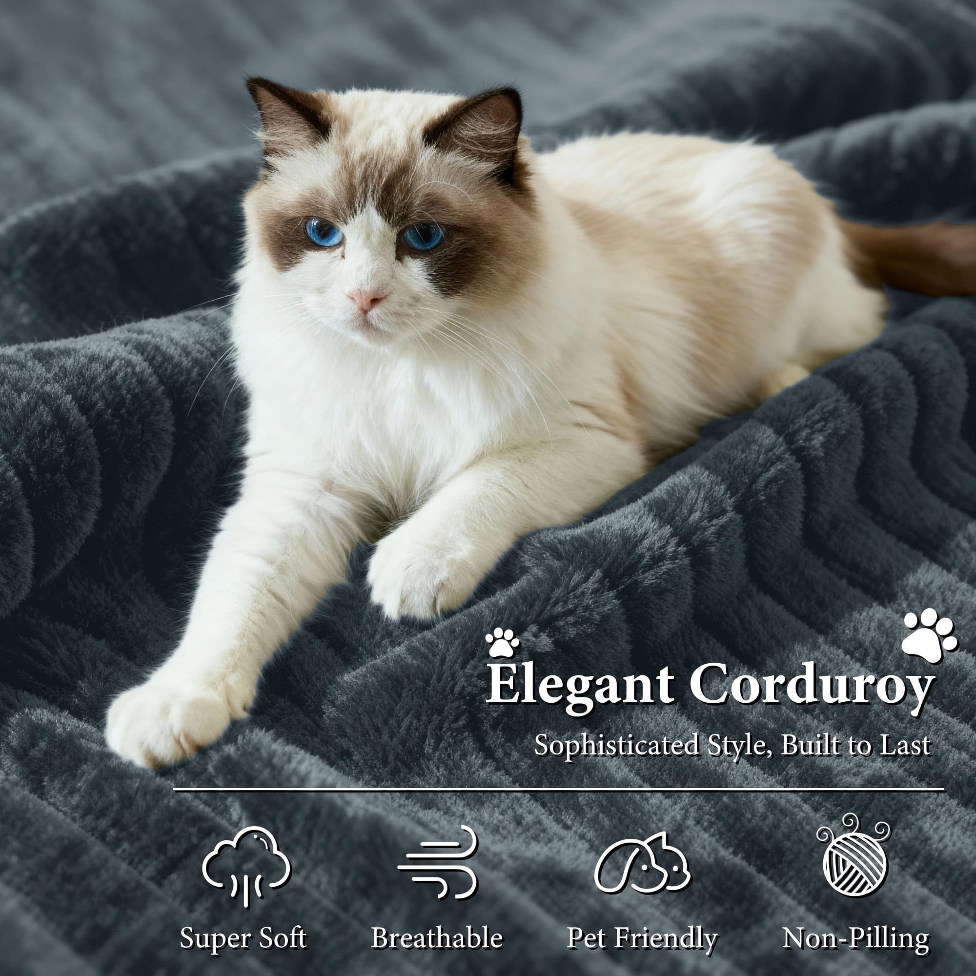 96 Boneless Cloud Couch with Chaise, Modular Sectional Sofa for Living Room, No Assembly Required, Deep Seat Corduroy Couch, Green