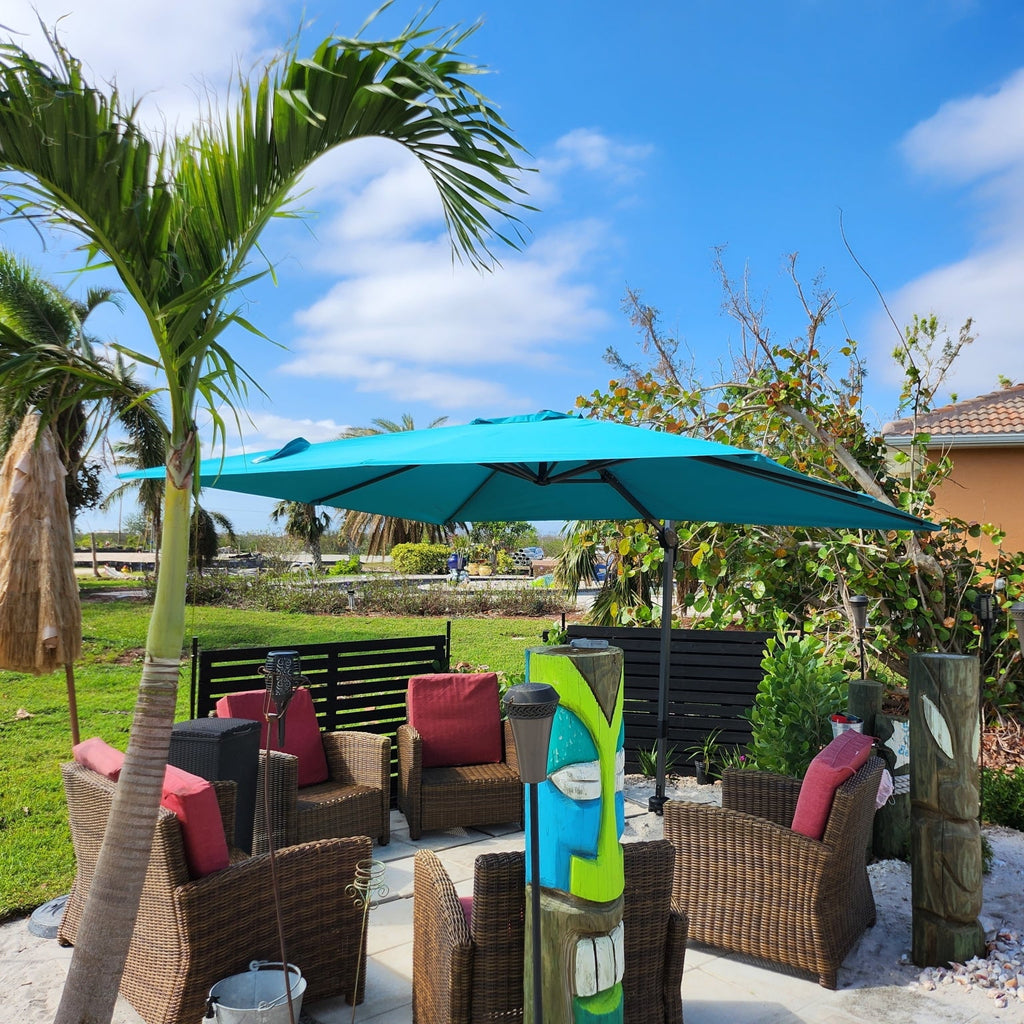 PURPLE LEAF 10x10 Ft Cantilever Umbrella Square Outdoor Patio Umbrella Large Offset Hanging Umbrella Aluminum Umbrella with 360°Rotation Adjustable Garden Pool Umbrella,Gray