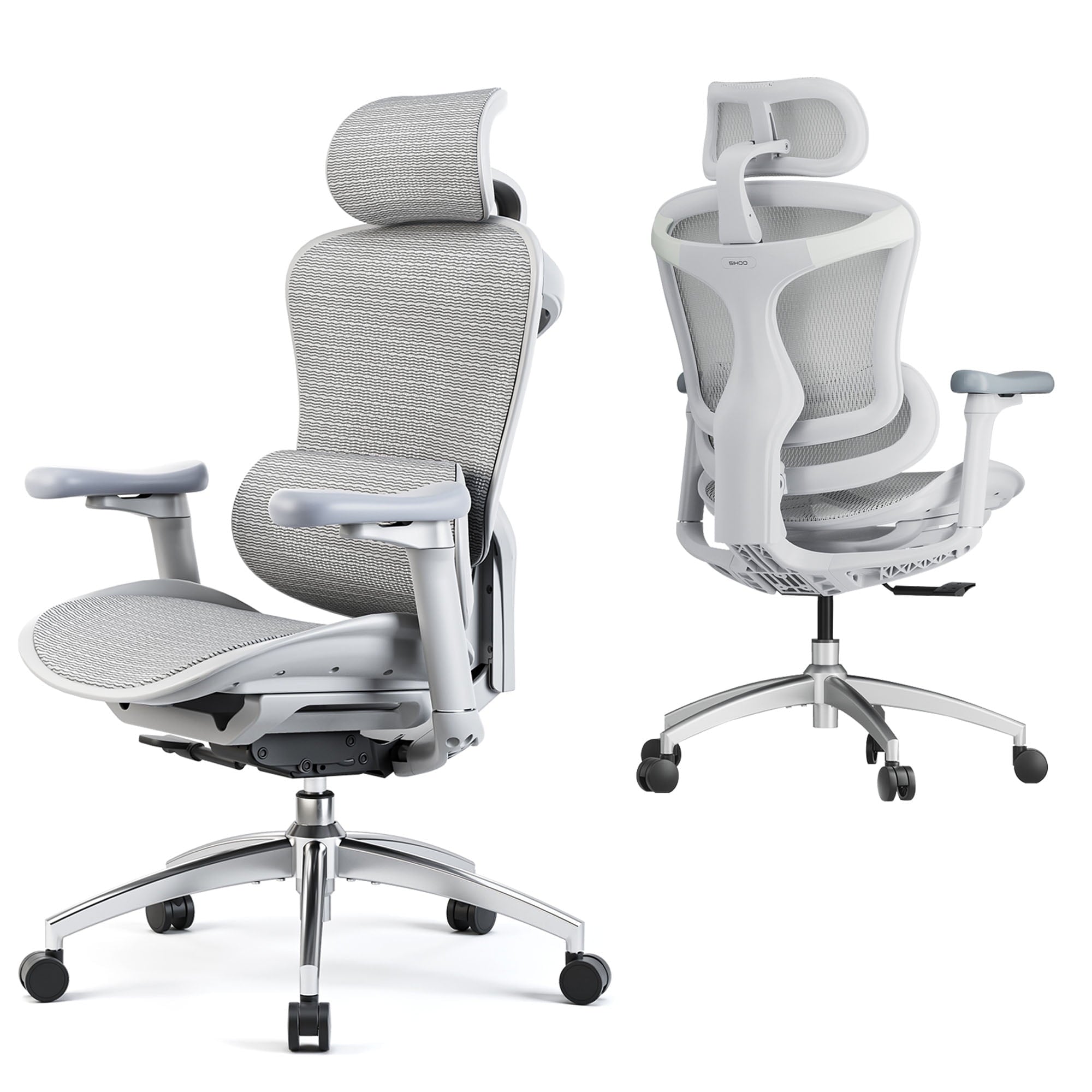 Sihoo Doro-C300 Ergonomic Chair, 3D Armrests  Swivel Chair, Adaptive Lumbar Support Office Chair, Ergonomic Desk Chairs for Adults, Comfort Home Office Chair, Gray