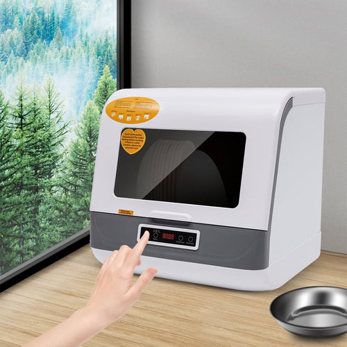 1 PCS Stainless Steel Countertop Dishwasher, Portable Countertop Dishwasher, Mini Dishwasher, Voltage: 110V, Rated Power: 800W, Frequency: 60Hz, Maximum Water Consumption: 8L/2.11Gal
