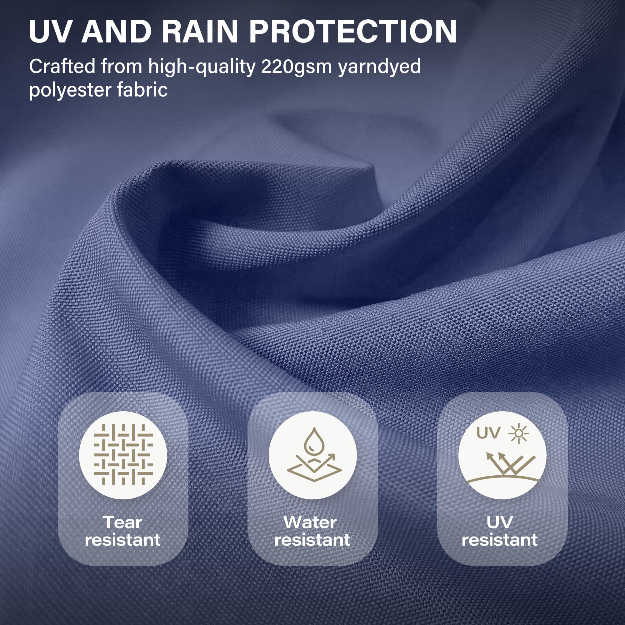 LAUSAINT HOME Outdoor Patio Umbrella, 10 Feet Large Cantilever Windproof Offset Umbrella with 360-degree Rotation for Backyard,Pool,Lawn,Deck,Gray